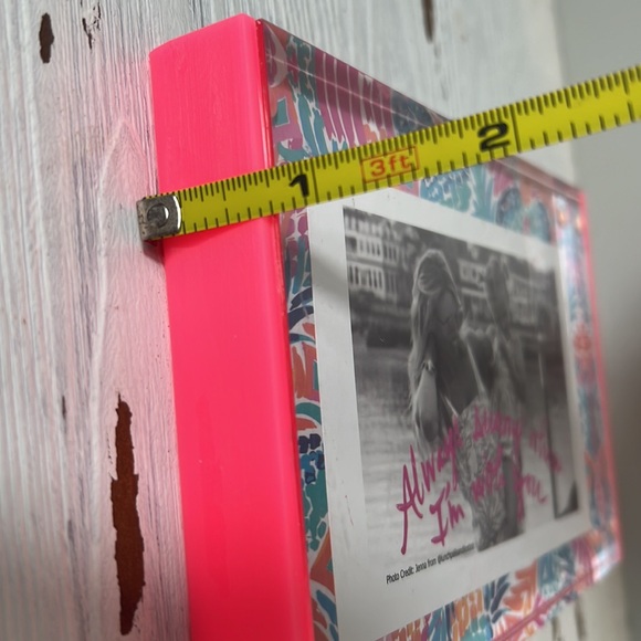 Lily Pulitzer Pineapple Print Picture Frame plastic 4x6 acrylic slide - Picture 7 of 9